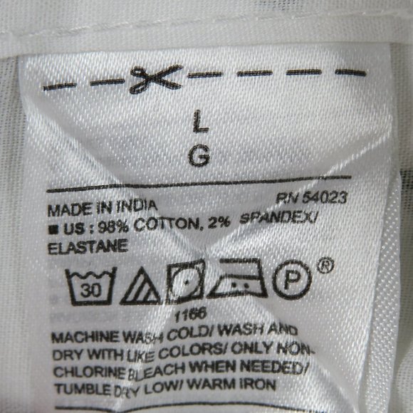 Old Navy* Men's Long Sleeve Button Down Curved Hem Chest Pocket Shirt~ Large - Picture 4 of 10